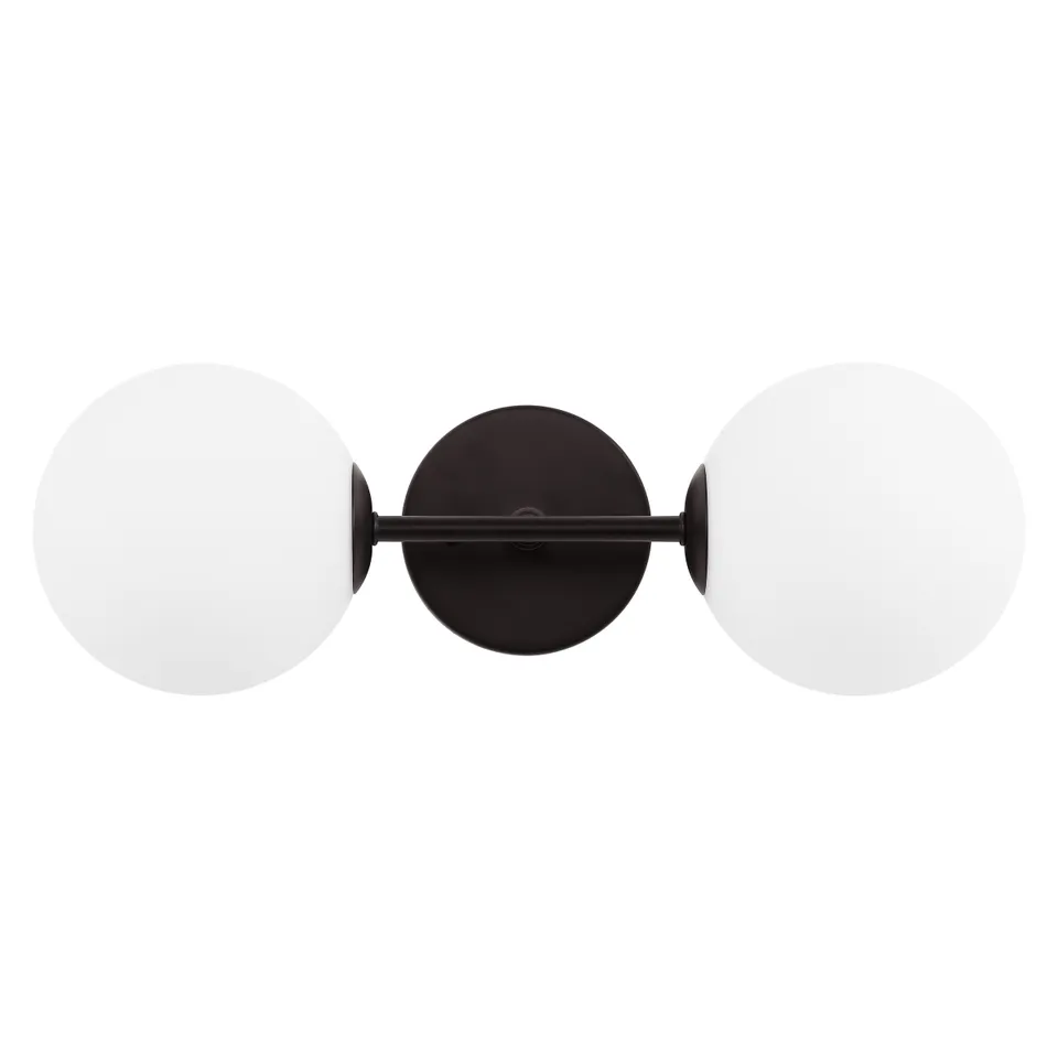 Hymn 2 Light 17.5" Wall Sconce - Black