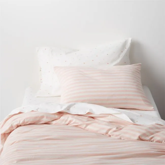 Comfy Tee Pink Stripe Jersey Kids Twin Duvet Cover