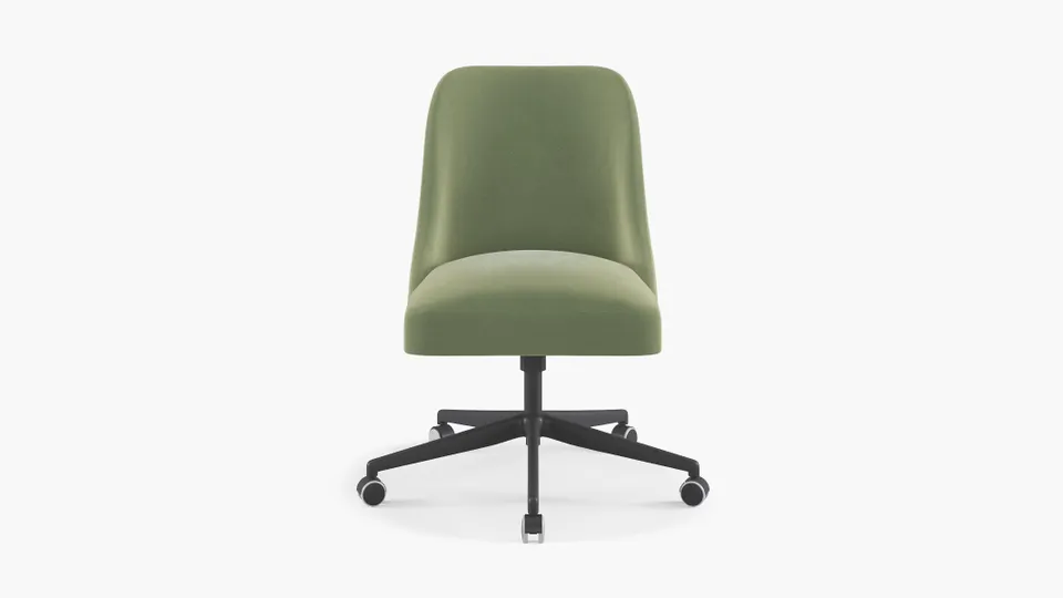 Tailored Task Chair, Vert Classic Velvet