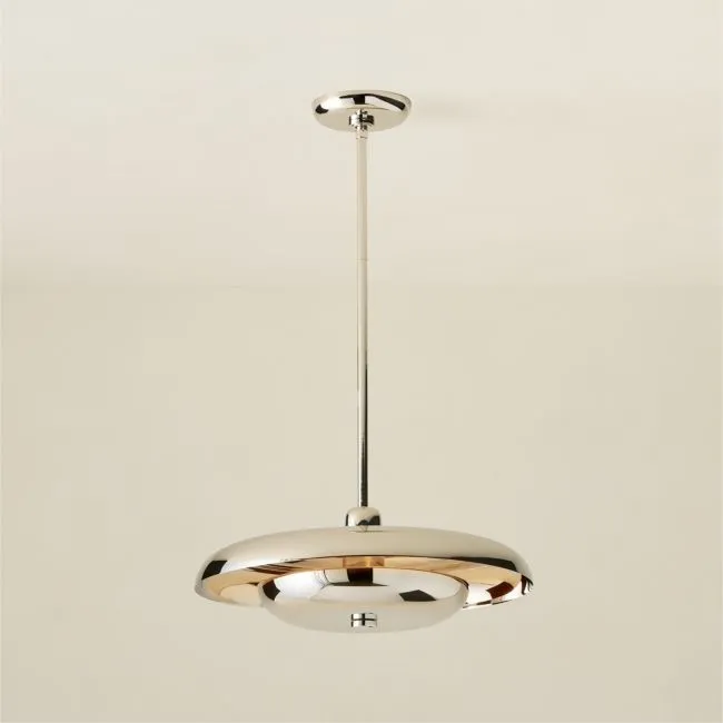 Tennant Polished Nickel Pendant Light 16"