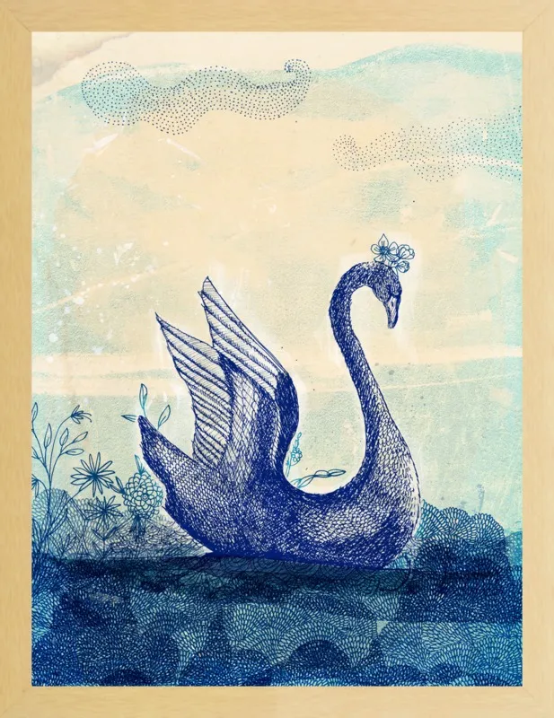 Sailing Swan by Paula Mills for Artfully Walls