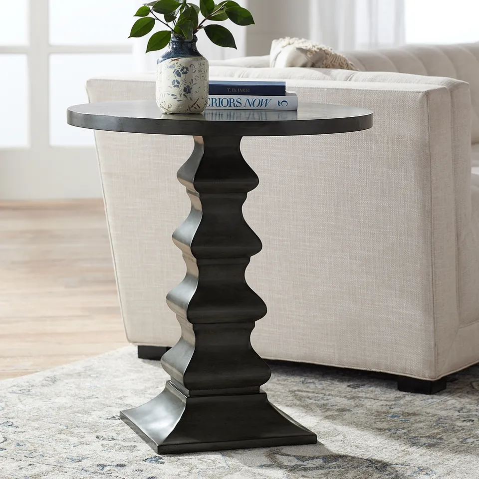 Johan 28" High Gray Slate Accent Table