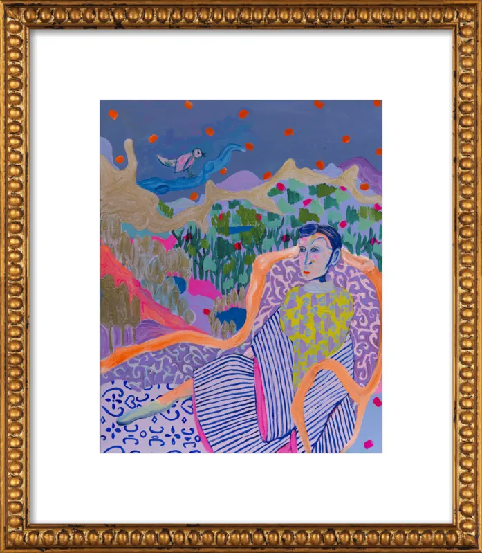 "The Nightingale" illustration by Davina Shefet for Artfully Walls
