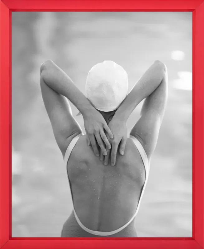 The Swimmer with a white  cap by Lucy Snowe for Artfully Walls