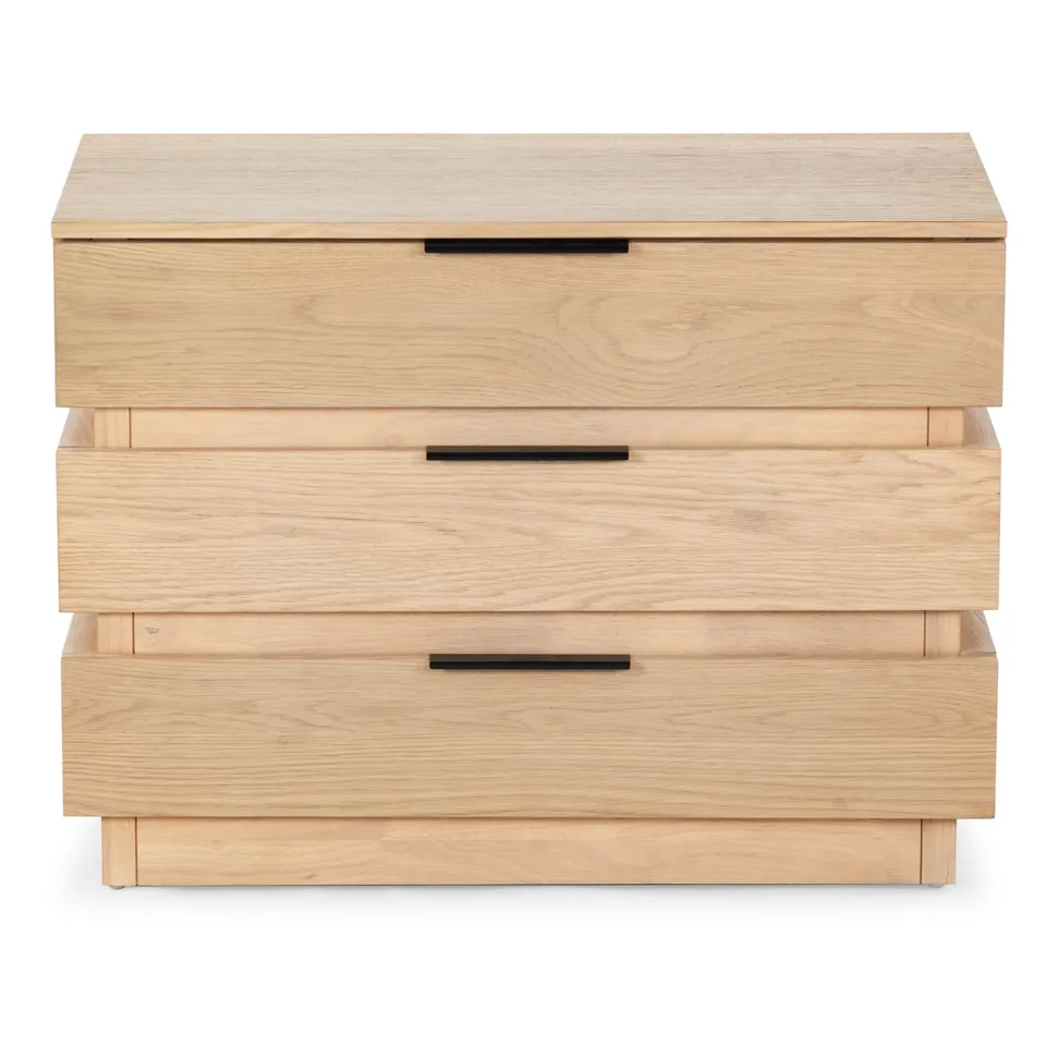 Titus 3 Drawer Stacked Chest - Oak