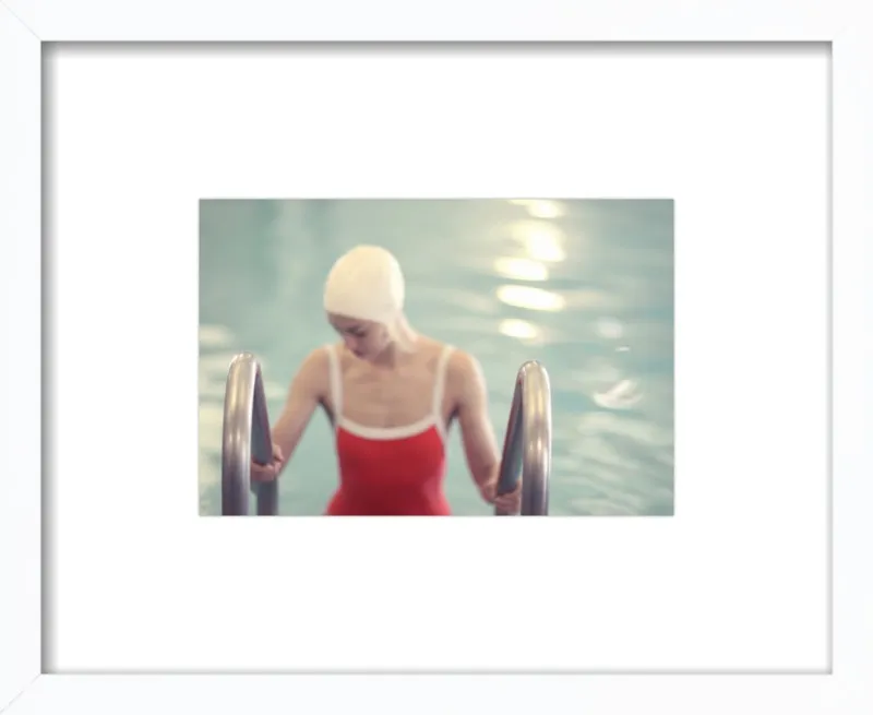 Swimmer in a Red Suit by Lucy Snowe for Artfully Walls