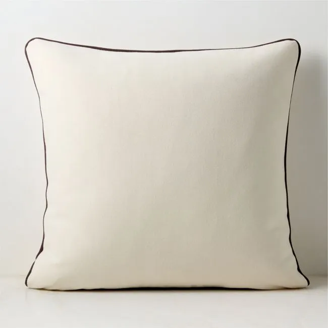 Contra Off-White Italian Wool Throw Pillow Cover 23"x23"