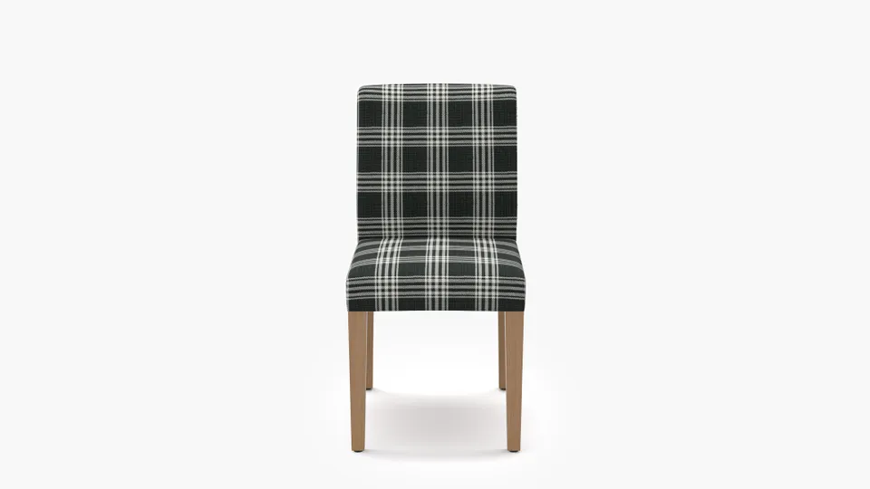 Signature Dining Chair, Barnegat Plaid, Natural Square Tapered Leg