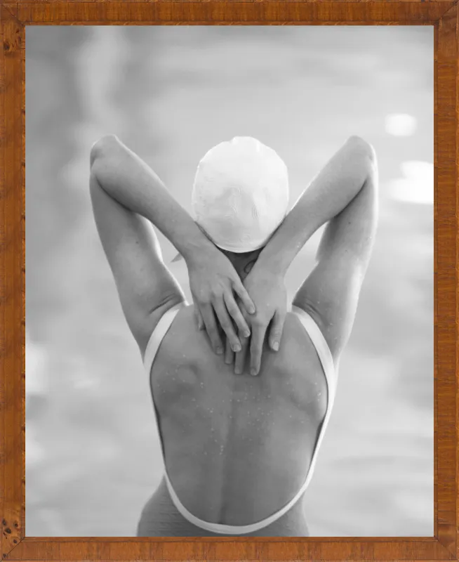 The Swimmer with a white  cap by Lucy Snowe for Artfully Walls