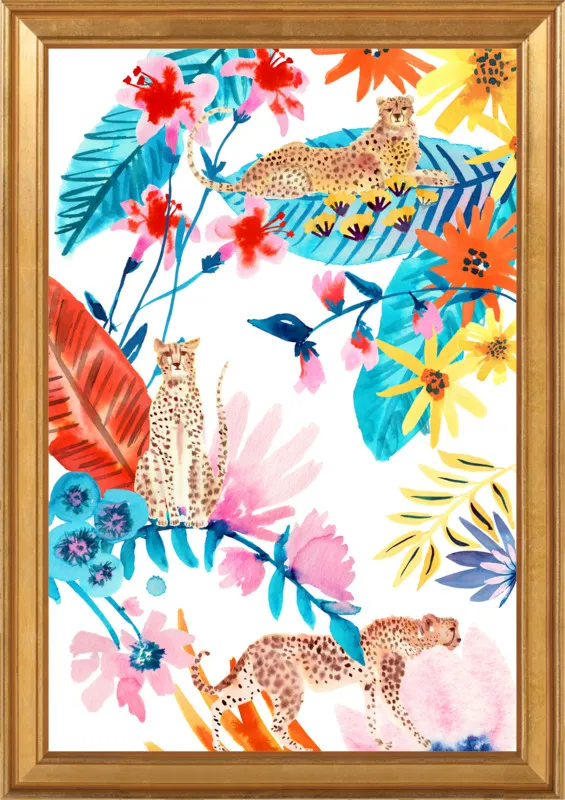 Cheetah Jungle by Jen Lindup for Artfully Walls