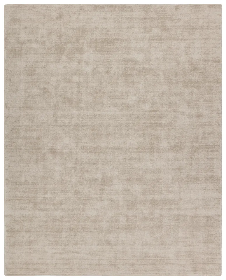 Arcus Handmade Indoor/Outdoor Solid Taupe/ Cream Area Rug (10'X14')