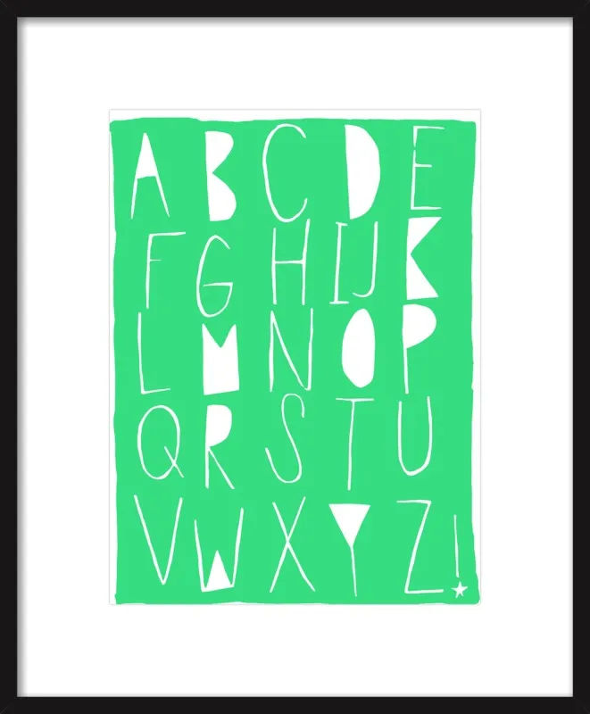 ABC Chart- Green by Kate Roebuck for Artfully Walls