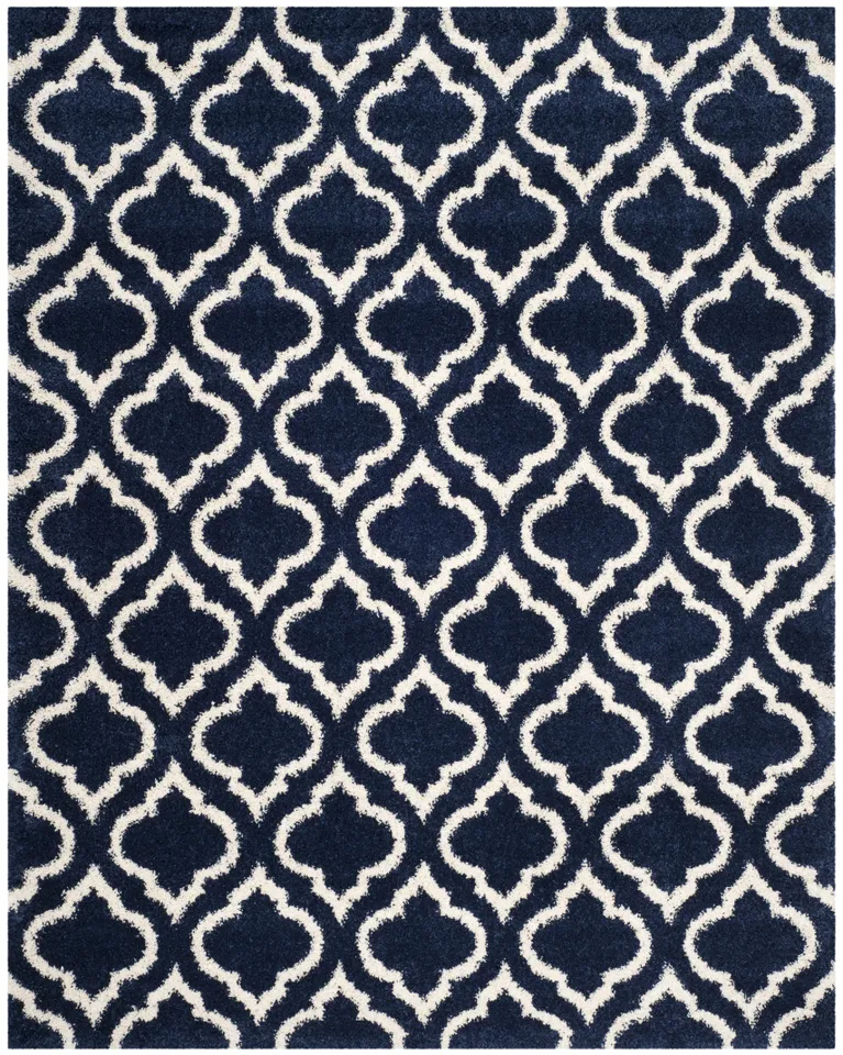 Arlo Home Woven Area Rug, SGH284C, Navy/Ivory,  9' X 12'