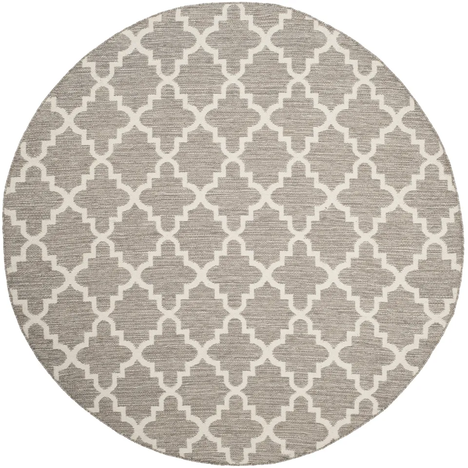 Arlo Home Hand Woven Area Rug, MTK810A, Grey/Ivory,  6' X 6' Round