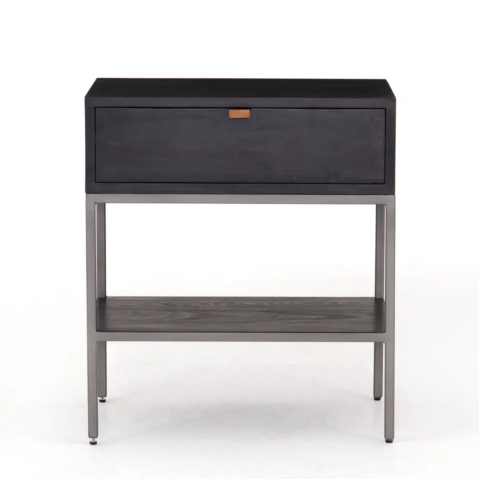 Trey Nightstand-Black Wash Poplar