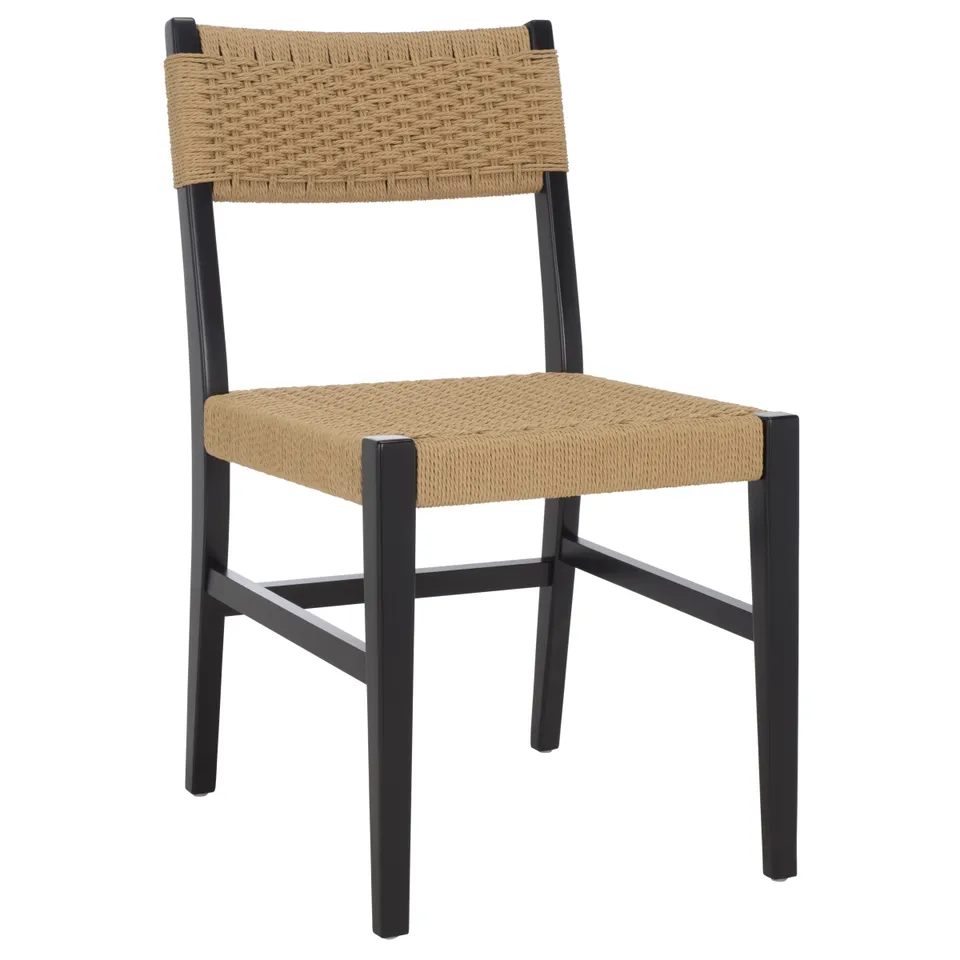 Dutton Woven Dining Chair - Natural / Black