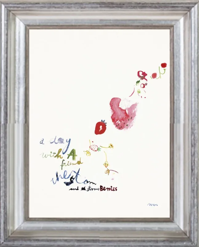 Strawberry Summer Storm by META WRABER for Artfully Walls