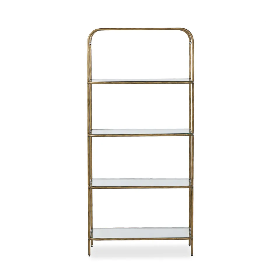 Swinton Bookcase - Hammered Aged Brass