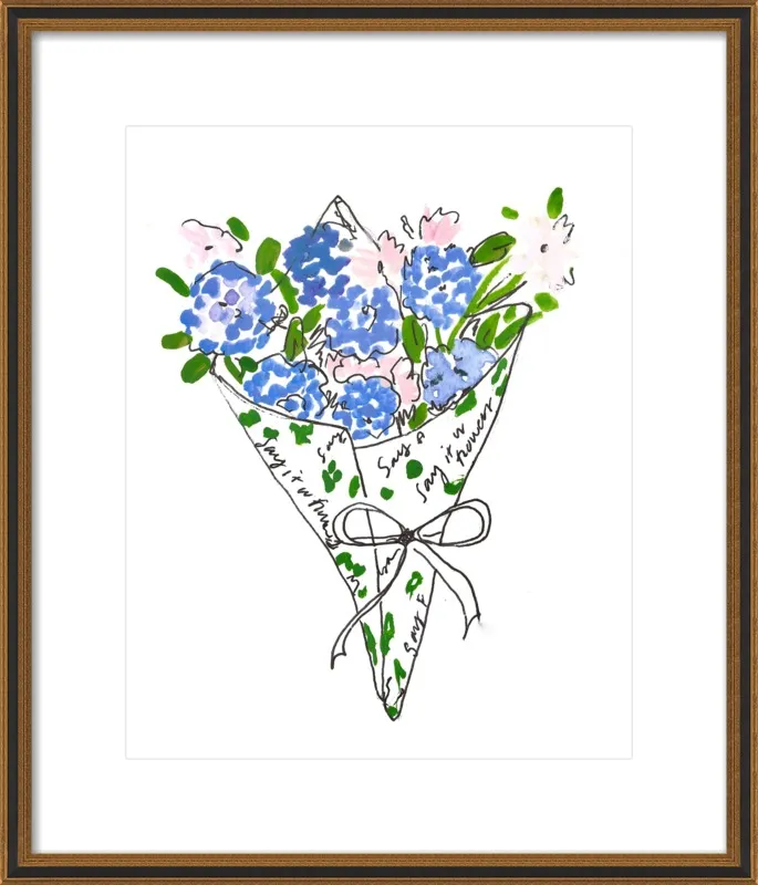Bodega Flowers in Blue by Larsen McDowell for Artfully Walls