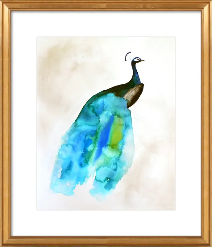 Peacock II by Christine Lindstrom for Artfully Walls