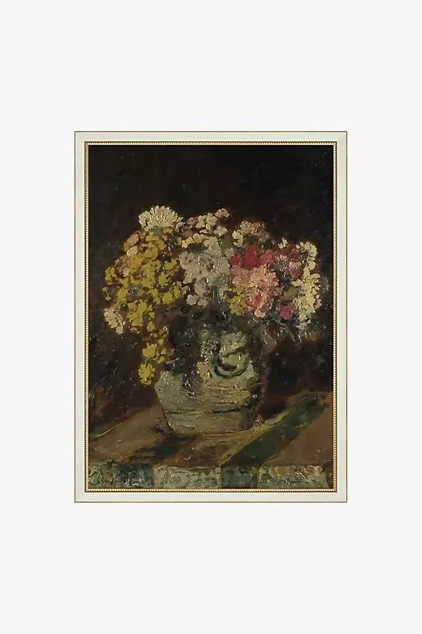 Vase of Pink & Yellow Flowers Wall Art