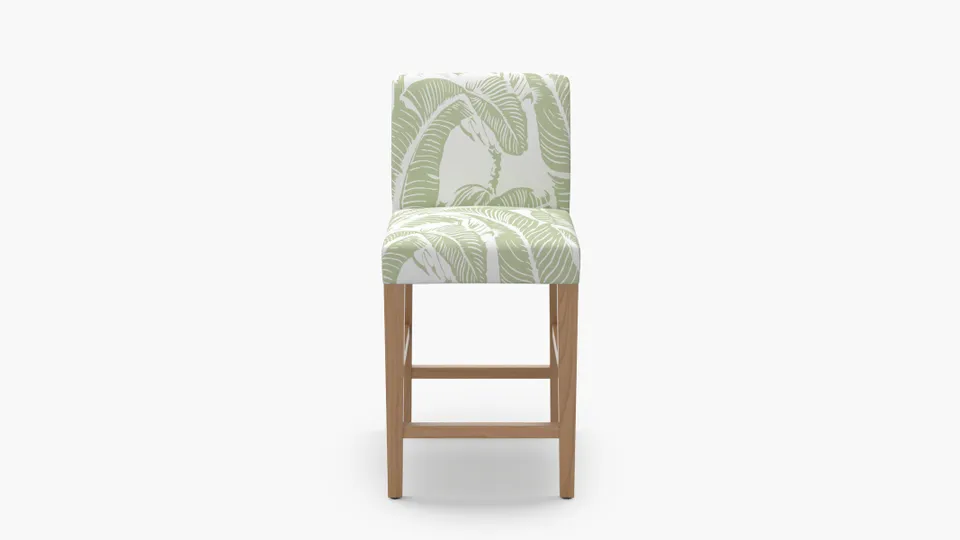 Signature Dining Counter Stool, Sage Martinique® Encore, Natural Square Tapered Leg