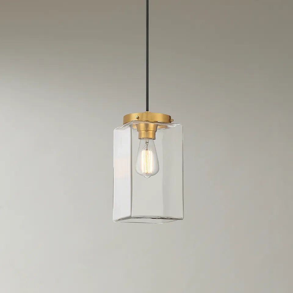 Possini Euro Lausanne 6"W Burnished Brass Modern Mini Pendant Light