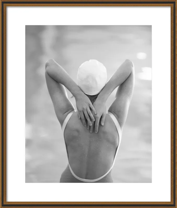 The Swimmer with a white  cap by Lucy Snowe for Artfully Walls