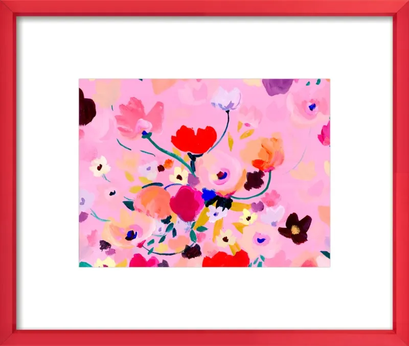 Pink Posey by KT Smail for Artfully Walls