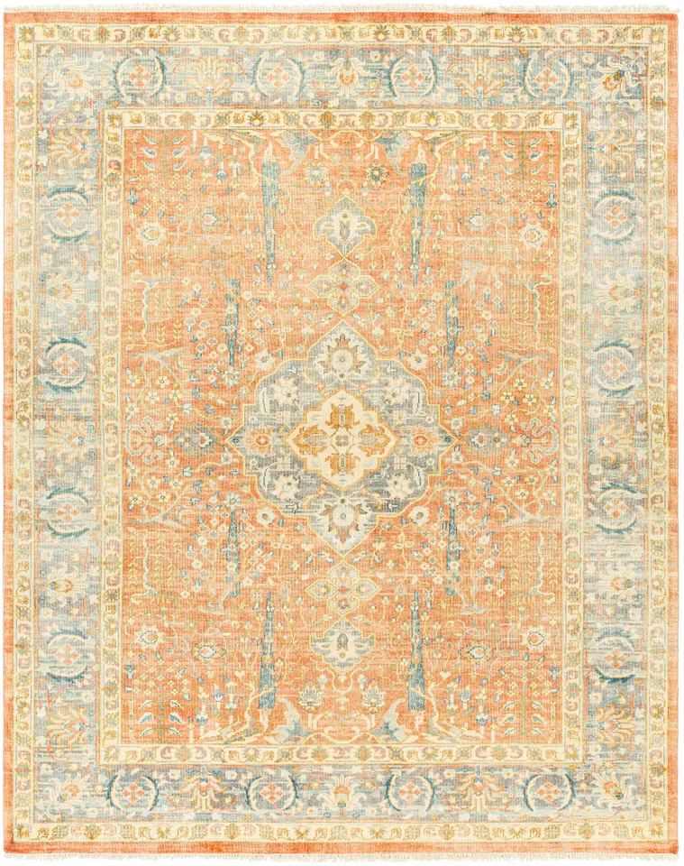 Hamadan Beige Indoor 6' x 9' Handmade Rug
