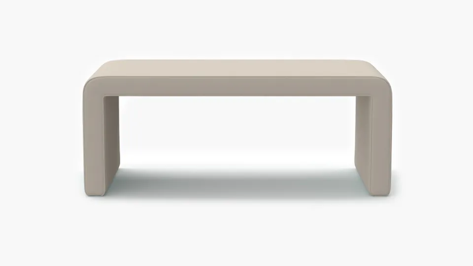 Waterfall Bench, Husk Everyday Linen