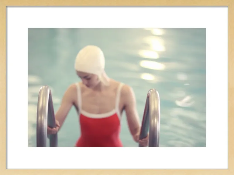 Swimmer in a Red Suit by Lucy Snowe for Artfully Walls
