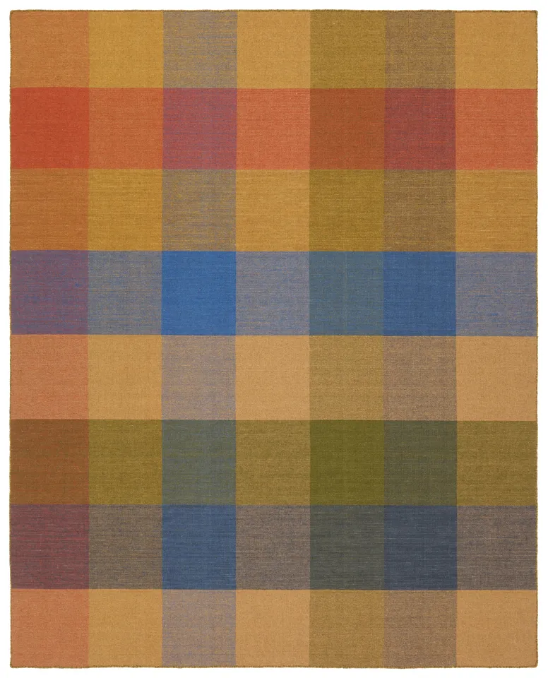 Scenic PLE03 Handmade Striped Multicolor Area Rug (6'X9')