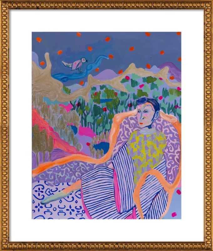 "The Nightingale" illustration by Davina Shefet for Artfully Walls
