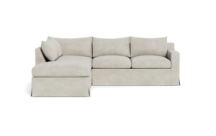 Sloan Slipcovered 3-Seat Left Bumper Sectional