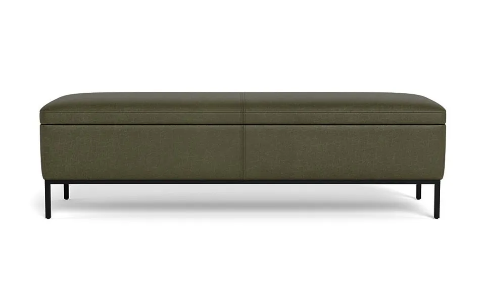 Miller Leather Storage Bench