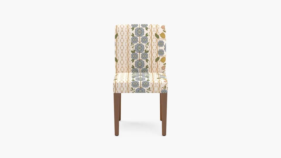 Signature Dining Chair, Colonial Blue Floriline