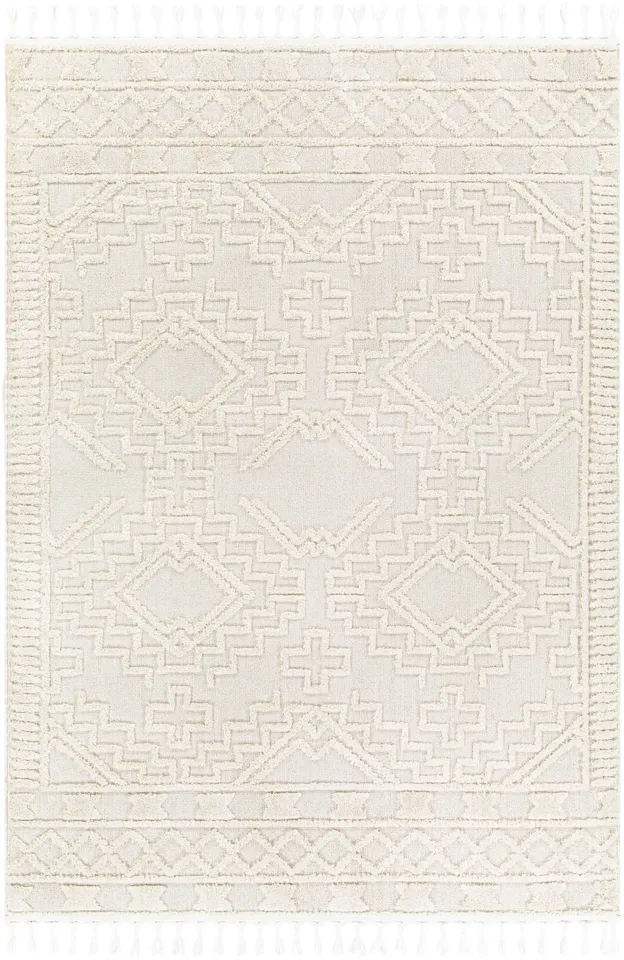 Azilal Beige Indoor 8'10" x 12' Machine Woven Rug
