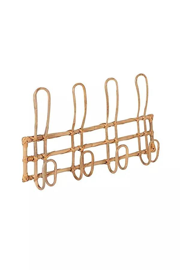 Rattan Woven Wall Hook Rack