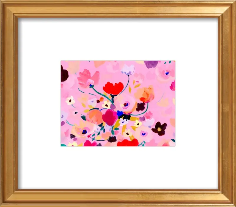 Pink Posey by KT Smail for Artfully Walls