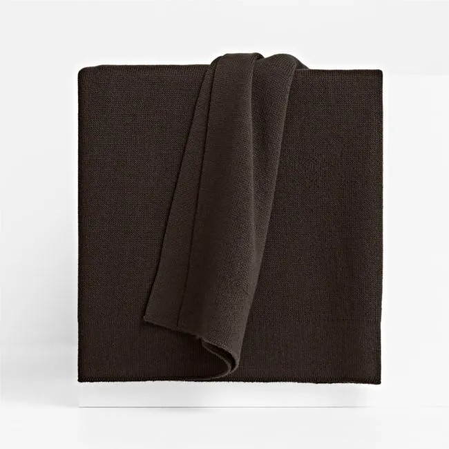 Calda Chantilly 70"x55" Deep Brown Throw Blanket