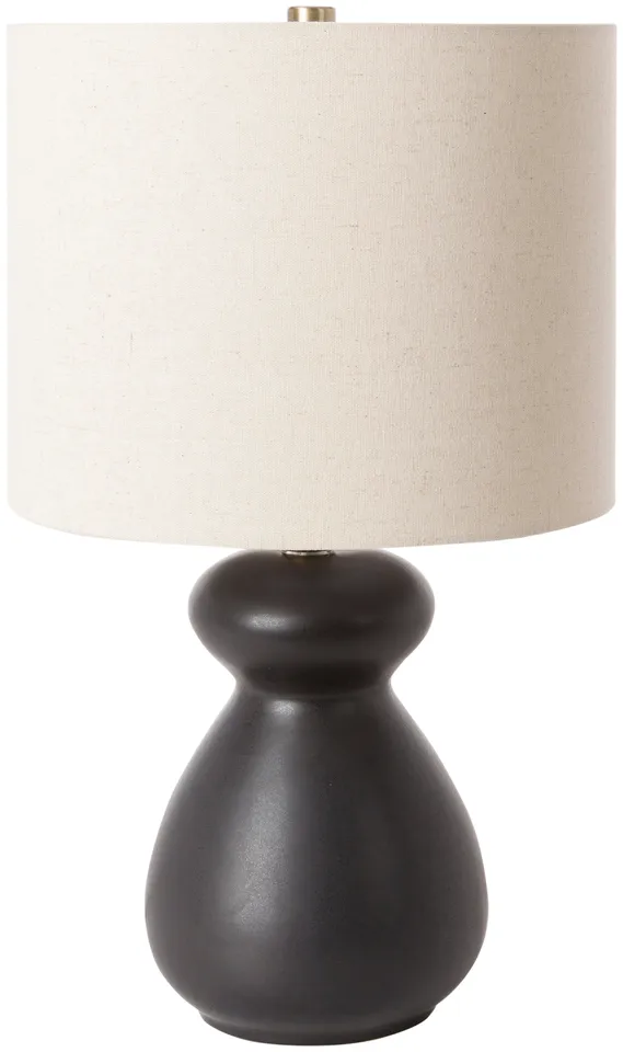 Tubular Black Glazed 21"H x 12"W x 12"D Accent Table Lamp
