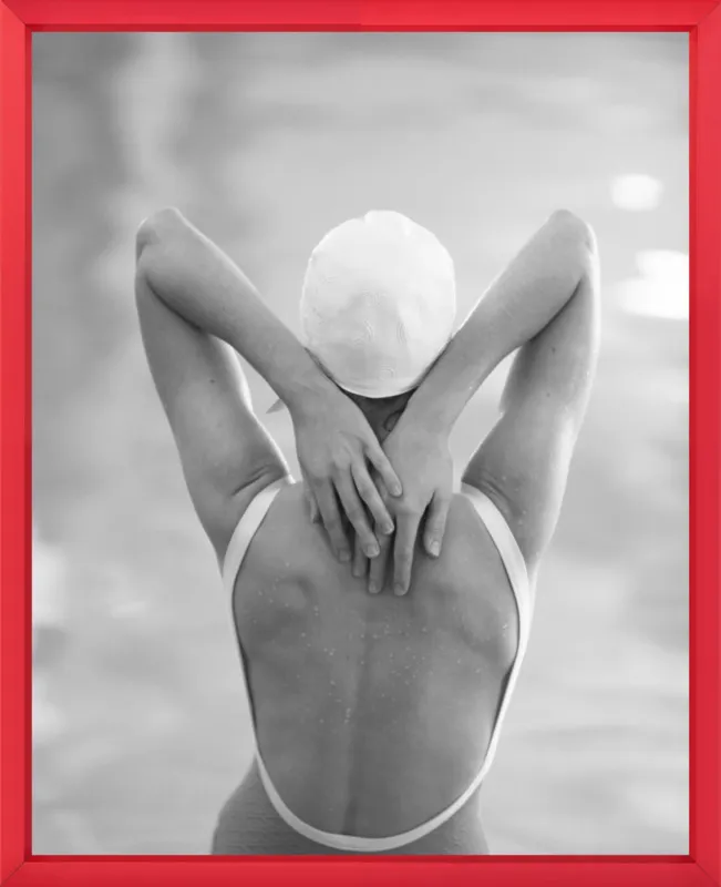 The Swimmer with a white  cap by Lucy Snowe for Artfully Walls