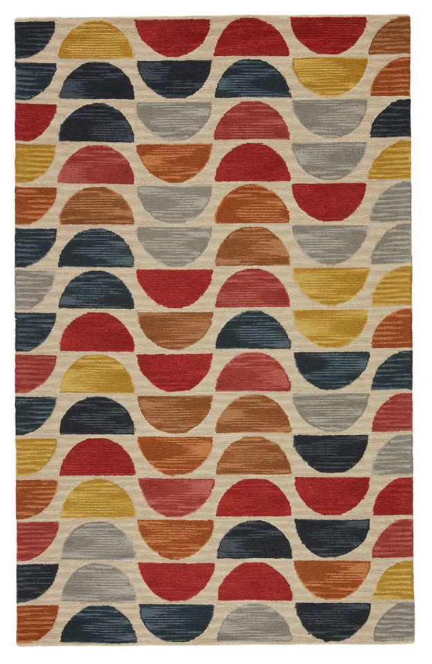 Vibe by Carson Handmade Geometric Multicolor Area Rug (5'X8')