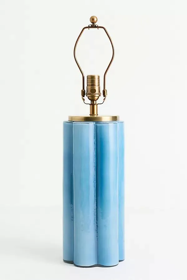 Scalloped Glass Lamp Base