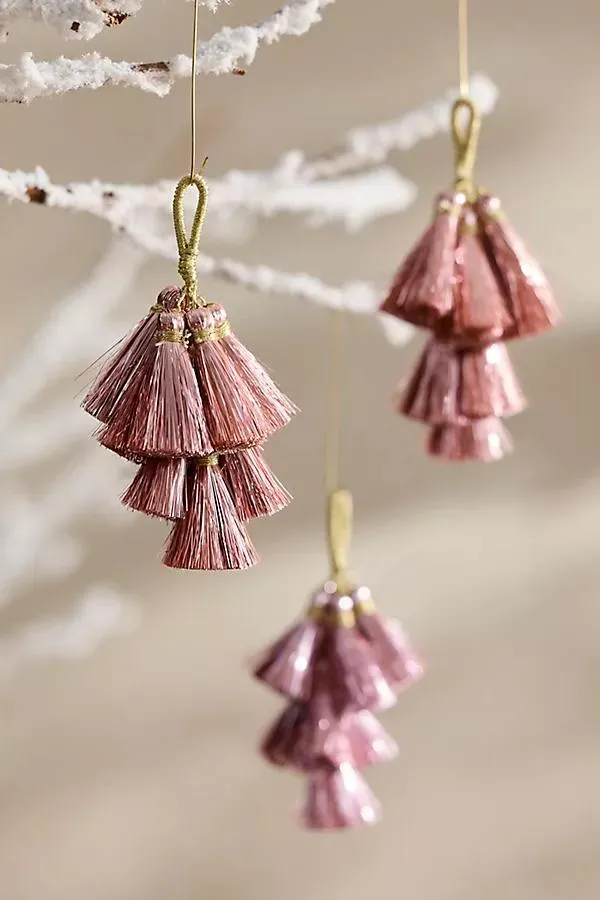 Mini Tassel Charm Ornaments, Set of 3