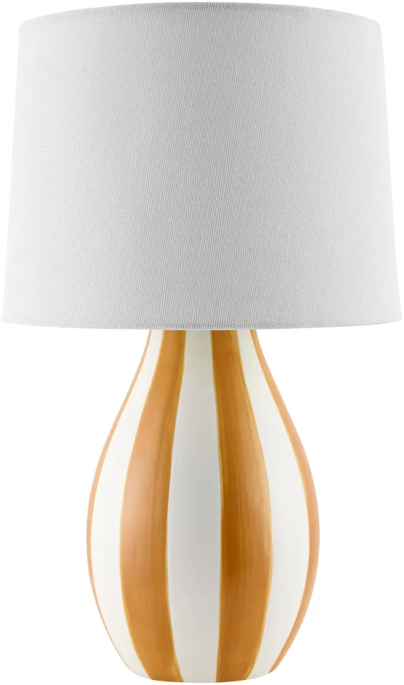 Melbu  Hand Painted 14"H x 9"W x 9"D Accent Table Lamp