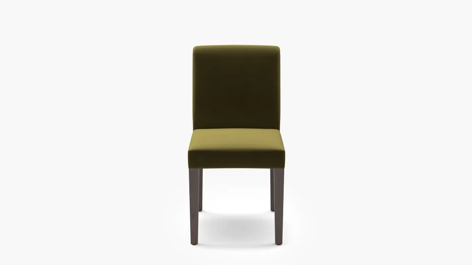 Signature Dining Chair, Sage Performance Velvet, Espresso Square Tapered Leg