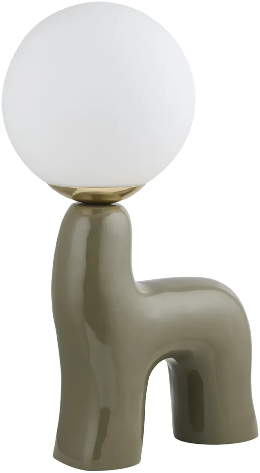 Opal  Glazed 17"H x 7"W x 9"D Accent Table Lamp