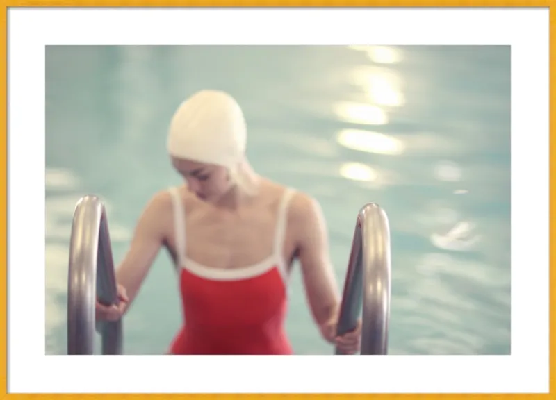 Swimmer in a Red Suit by Lucy Snowe for Artfully Walls